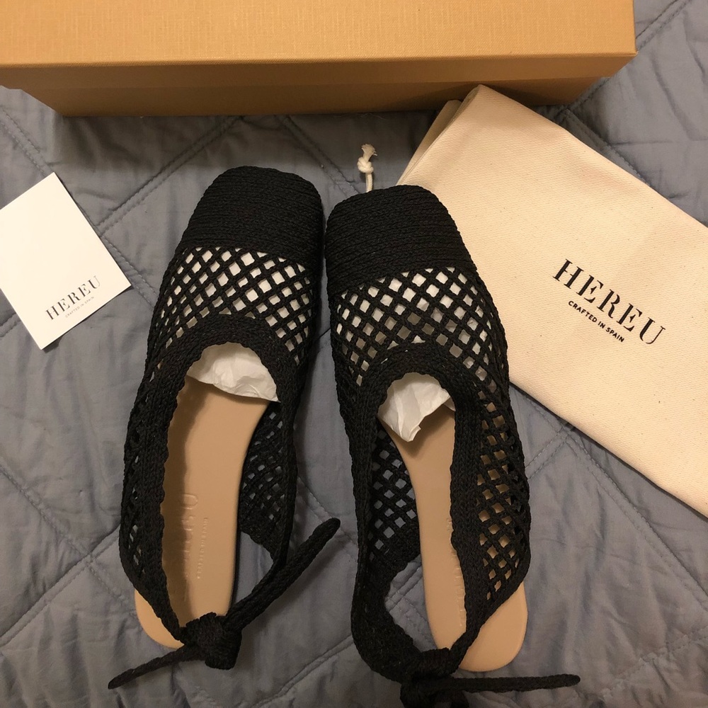 HEREU Losia Braided Slingback Size 38 summer shoe
